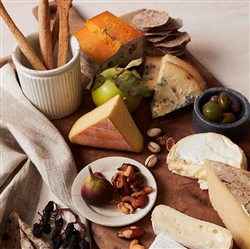 A cheese and pairing display.